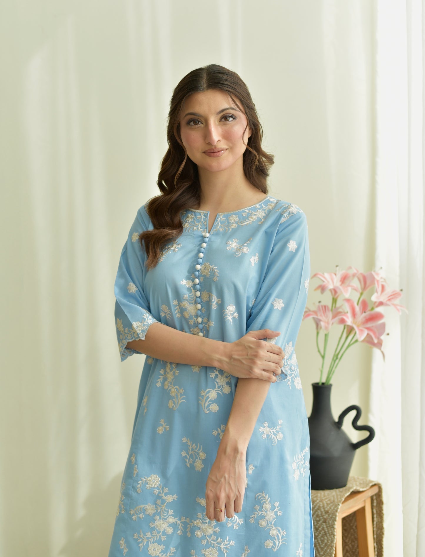 Decent Sky Embroidered 3Pcs