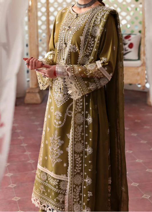 OLIVE EMBROIDERED 3PC