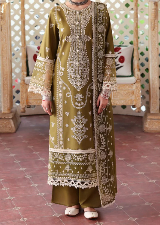 OLIVE EMBROIDERED 3PC