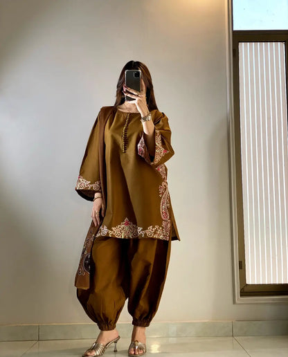 Mishal Embroidered 3psc