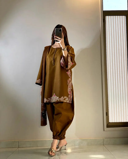 Mishal Embroidered 3psc