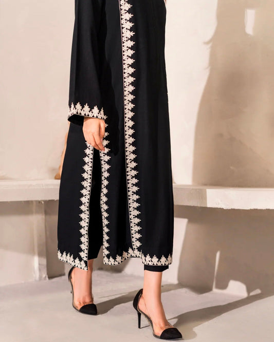 Blackish Embroidered 3Pc