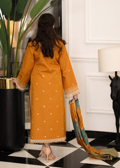 Golden Grace Embroidered 3Pc