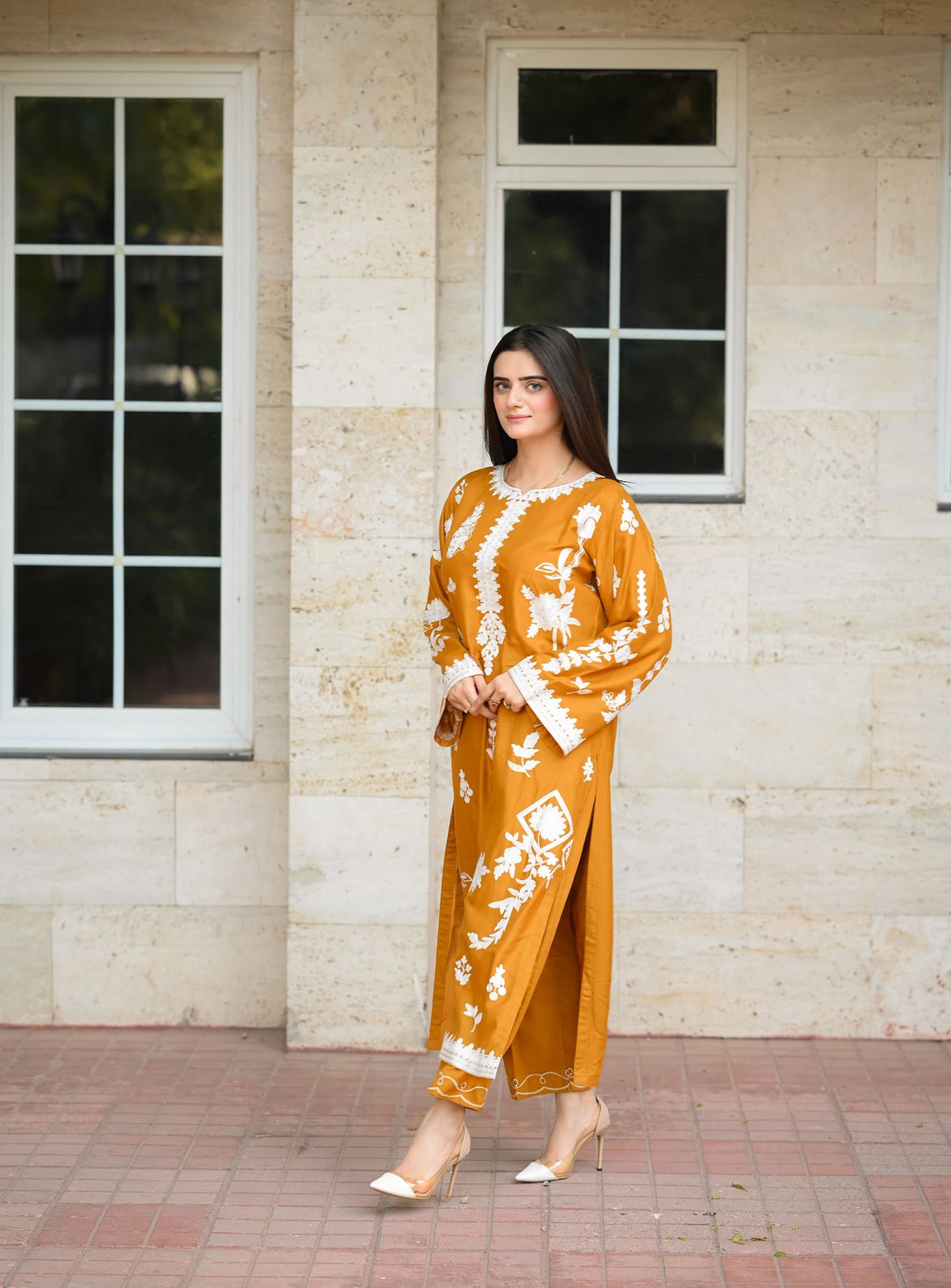 Musturd Embroidery 2pcs