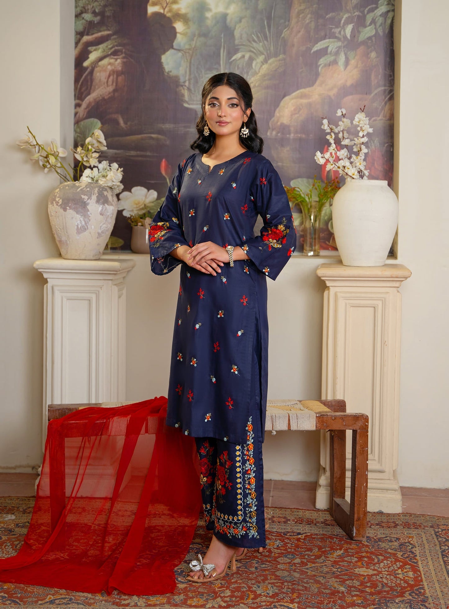 Hooria Navy 3pcs