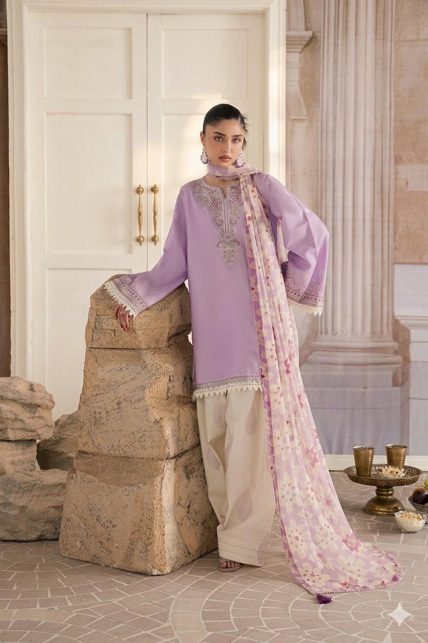 HOORIYA EMBROIDERED 3PC